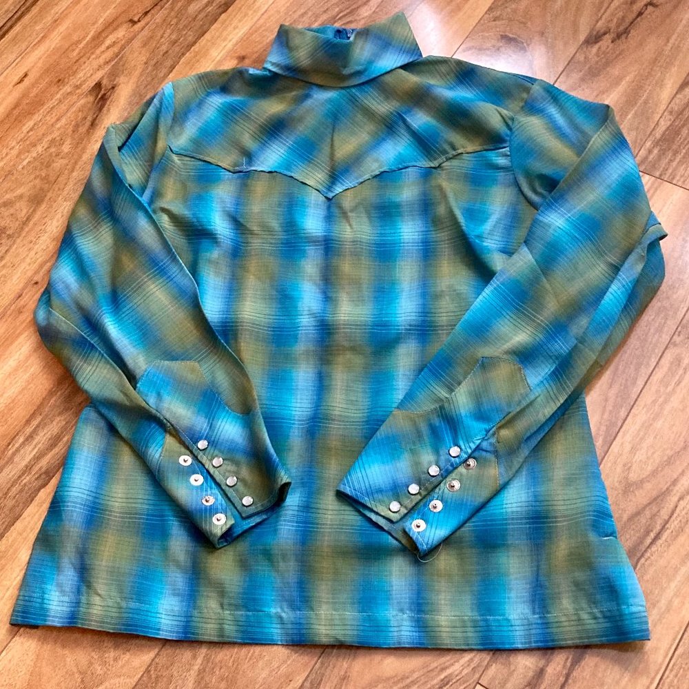 60s Vintage Deadstock Trail Ridge Westerns Womens Cowboy Western Shirt 40